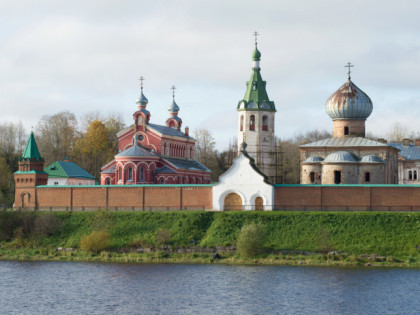 Photo: architectural monuments, temples and places of worship, abbeys and monasteries, St. Nicholas Monastery for Men in Staraya Ladoga, Staraya Ladoga