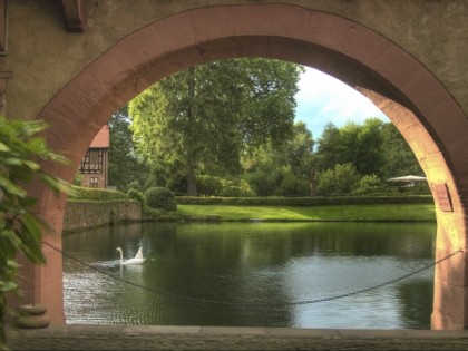 Photo: architectural monuments, castles, fortresses and palaces, Mespelbrunn Castle , Bavaria