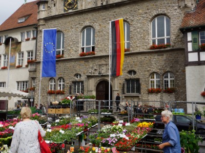 Photo: architectural monuments, Town Hall with a Sun Clock , North Rhine-Westphalia