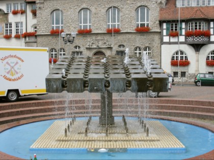 Photo: architectural monuments, Town Hall with a Sun Clock , North Rhine-Westphalia