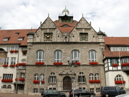 Photo: architectural monuments, Town Hall with a Sun Clock , North Rhine-Westphalia